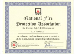 Сертификат членства в NFPA